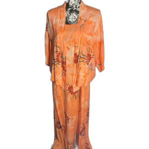 NWT Bahama Mama Sun Wear Peach-ish Cancun Dress & Long Sleeve Coverup Size Large